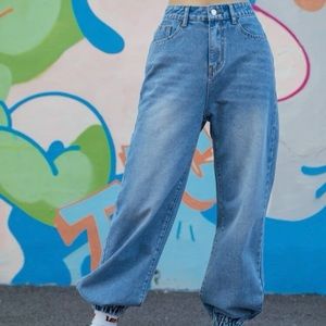 Plain Blue Denim Jeans Shein